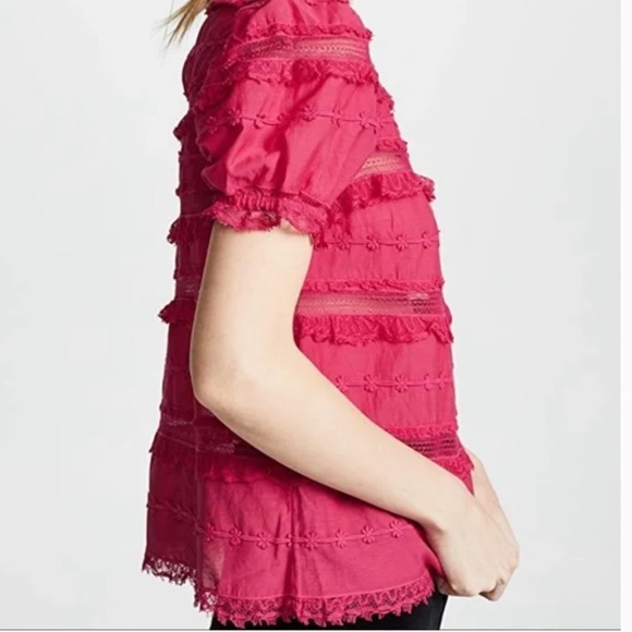 Ulla Johnson Pink Ruffled Blouse - Picture 4 of 11